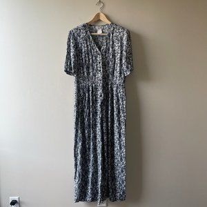 VINTAGE | Wide Leg Casual Floral Jumpsuit